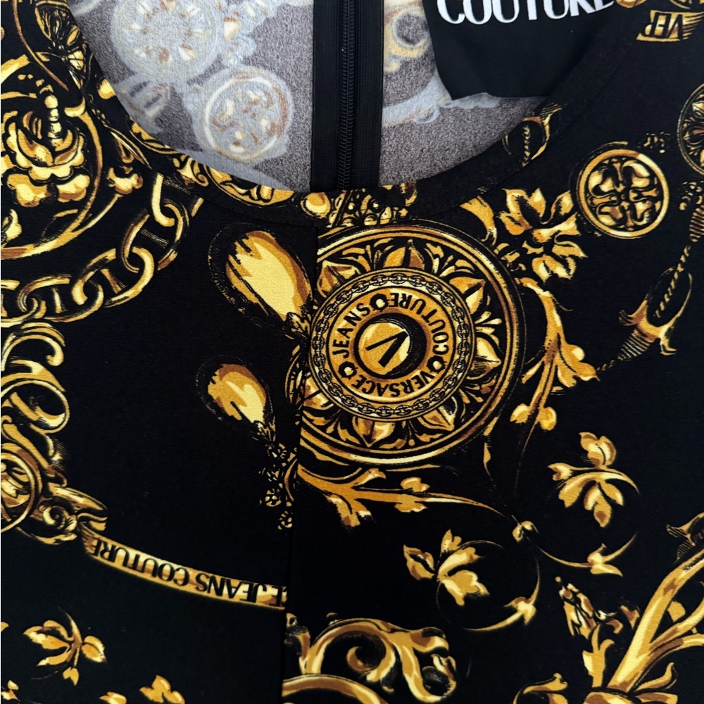 Versace Collection Black and Gold Jumpsuit